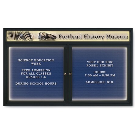 United Visual Products Indoor Enclosed Combo Board, 42"x32", Gold Frame/Burgundy & Buff UVCB4232G-BURGUN-BUFF